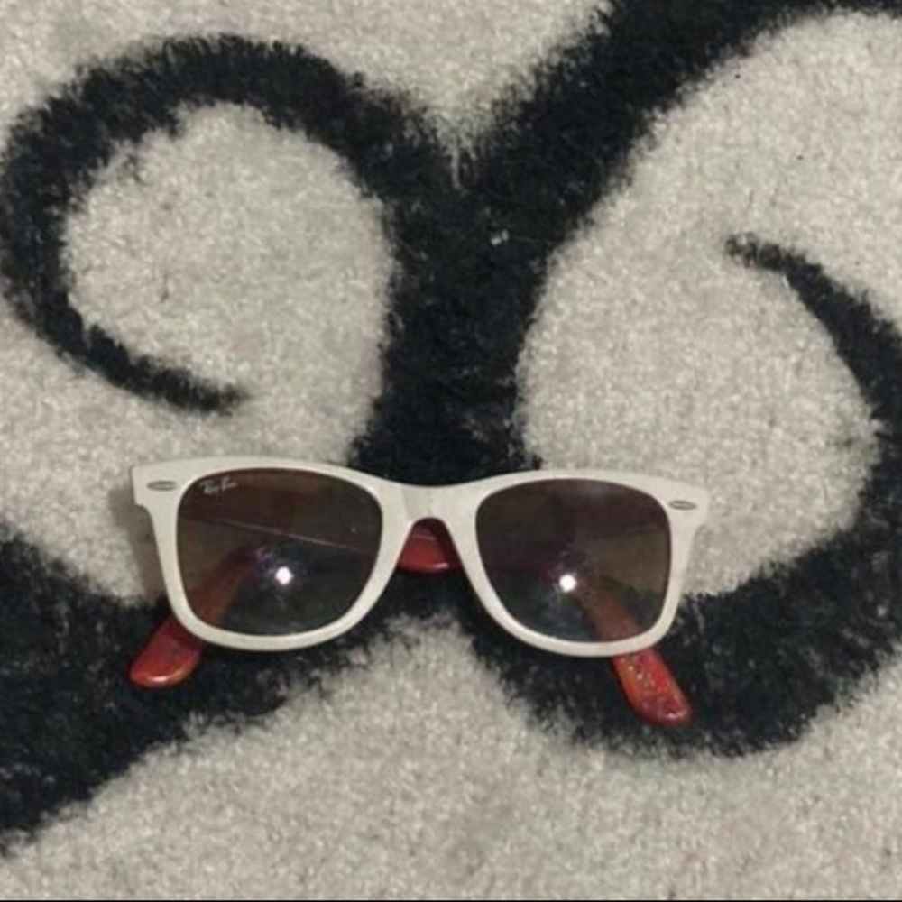 Authentic Red and White Ray Bans